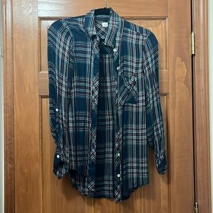 Women’s blue/red flannel, size medium